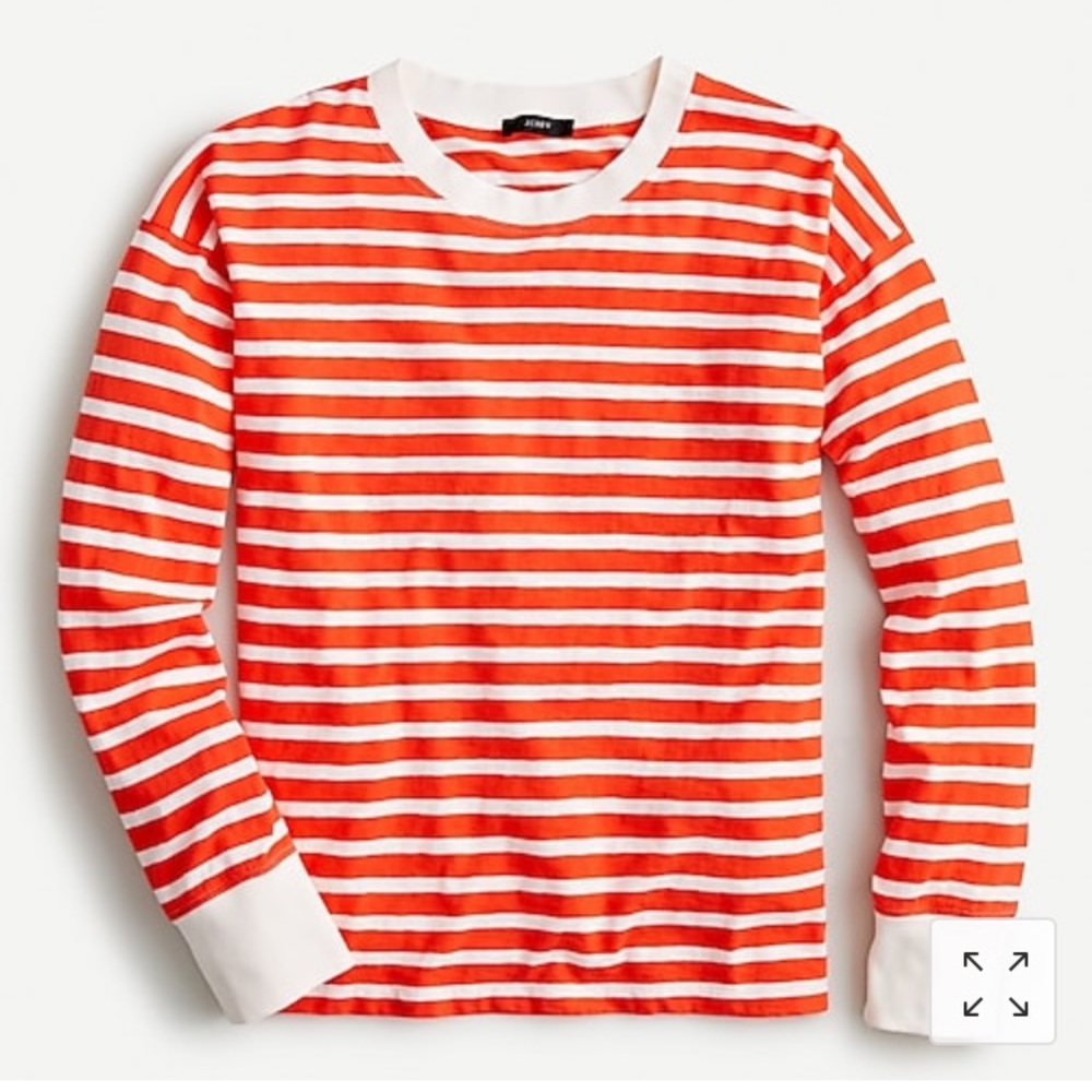 J. Crew orange stripe ringer shirt 🍊